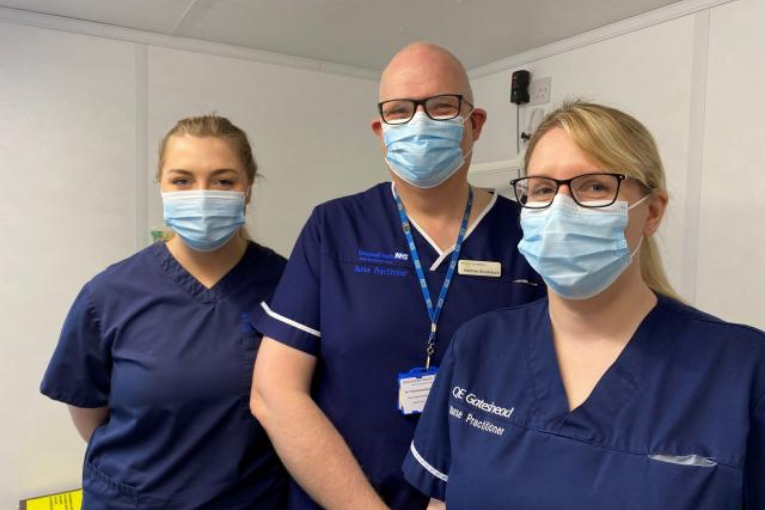 Sarah, Victoria and Matthew work across the Urgent Treatment Centres at both Blaydon and the QE hospital.